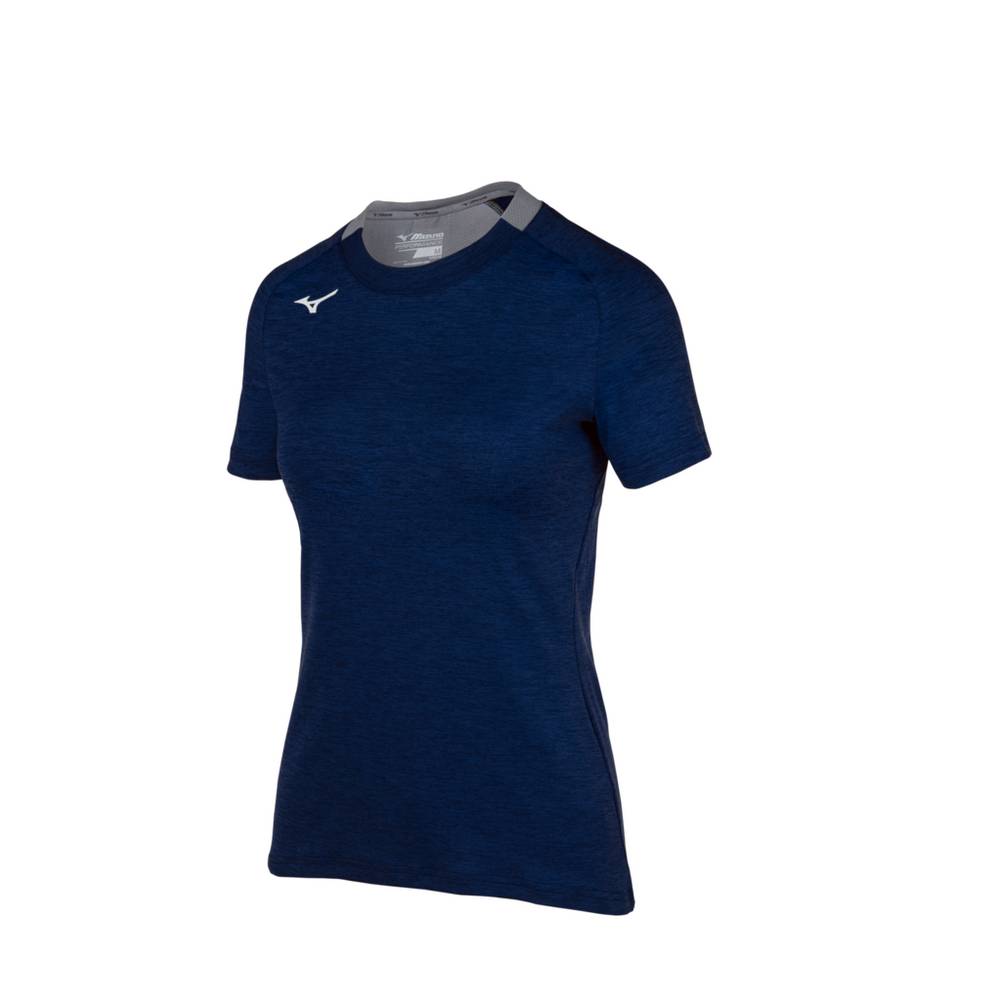 Mizuno Women's Alpha Short Sleeve T-Shirts Navy (530040-EBS)